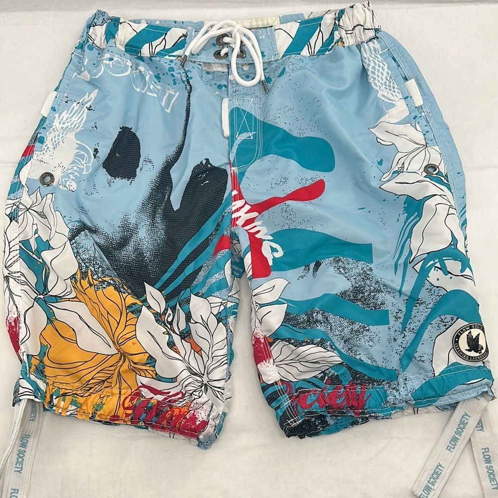 Flow Society Shorts Mens Medium The Original Lacrosse Brand Long